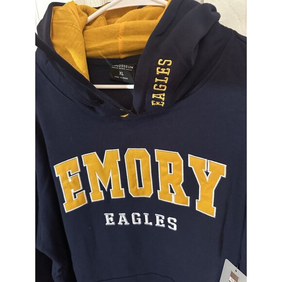 Men's Colosseum Navy Emory Eagles Isle Pullover Hoodie Size XL NWT - Picture 2 of 6
